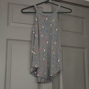 Modern Lux Gray Tank Top with Colorful Accents